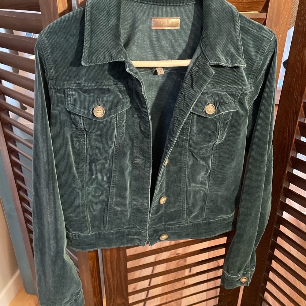 Kut from the Kloth Green Corduroy Jacket Size Small